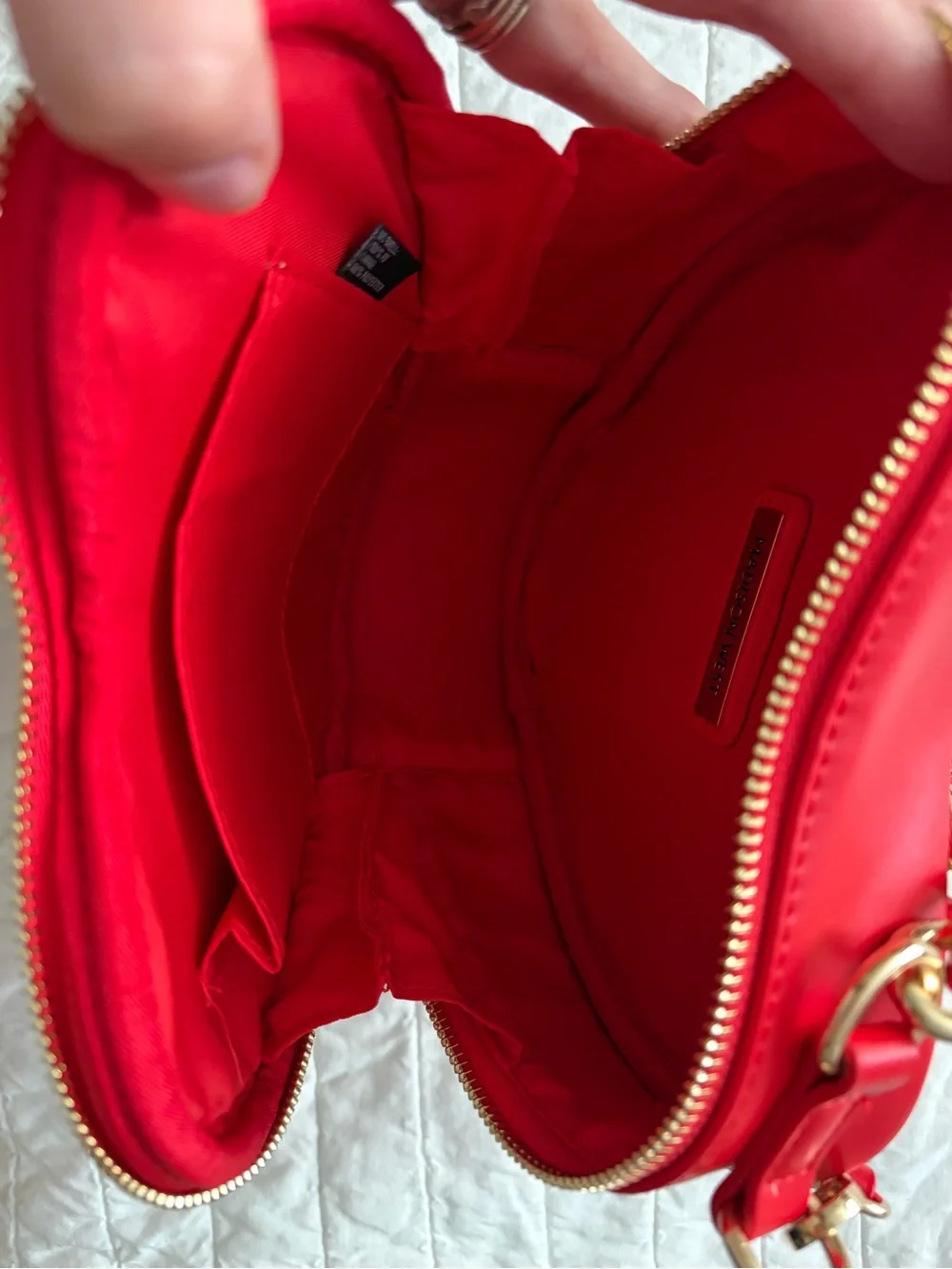 NWT Madison West Red Heart Crossbody Bag with Gold Hardware